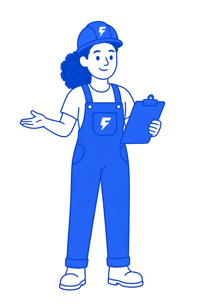 Ilustração de um eletricista